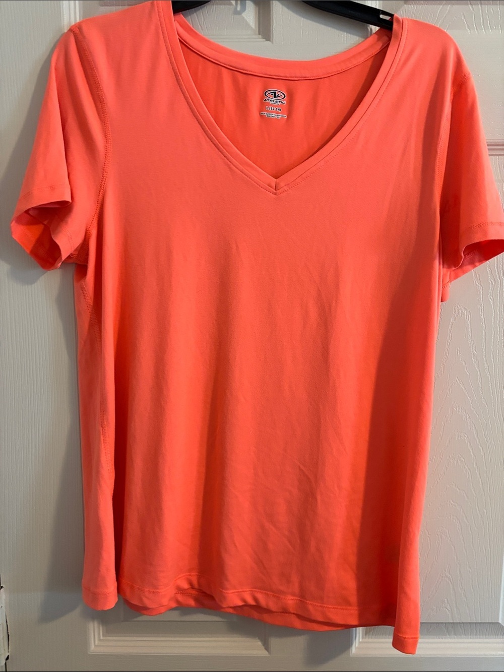 Athletic Works Coral V-Neck Short Sleeve Tee